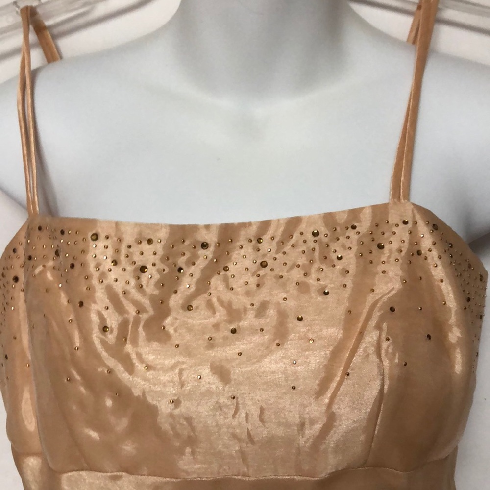 Ladies light gold dress